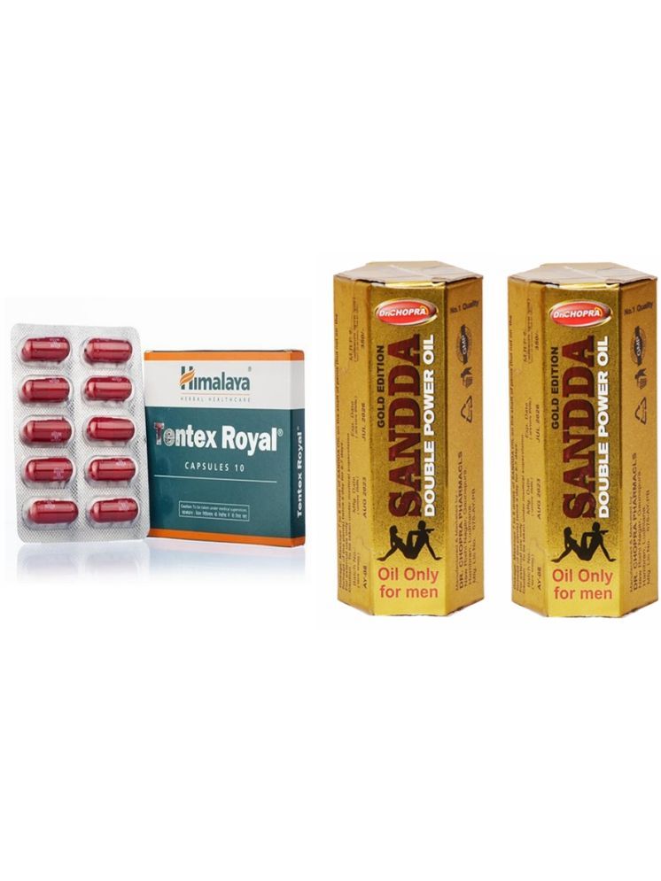     			Syan Deals Himalaya Tentex Royal Capsule 10 no.s & Dr Chopra Sandda Oil 15ml X 2