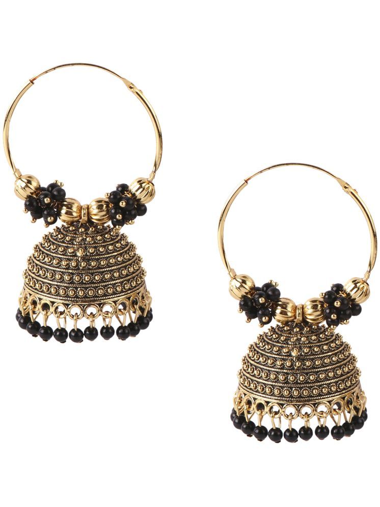     			Keviv Black Bali Earrings ( Pack of 1 )