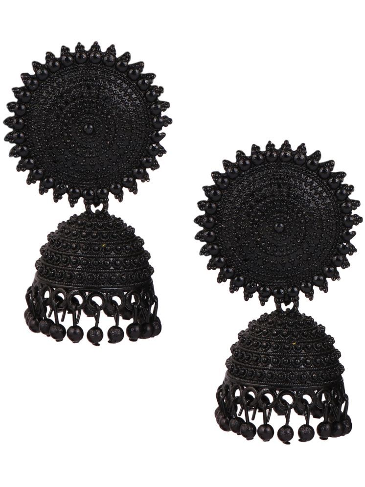     			Keviv Black Jhumki Earrings ( Pack of 1 )