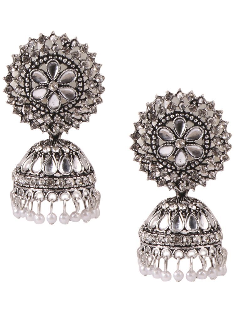     			Keviv Silver Jhumki Earrings ( Pack of 1 )