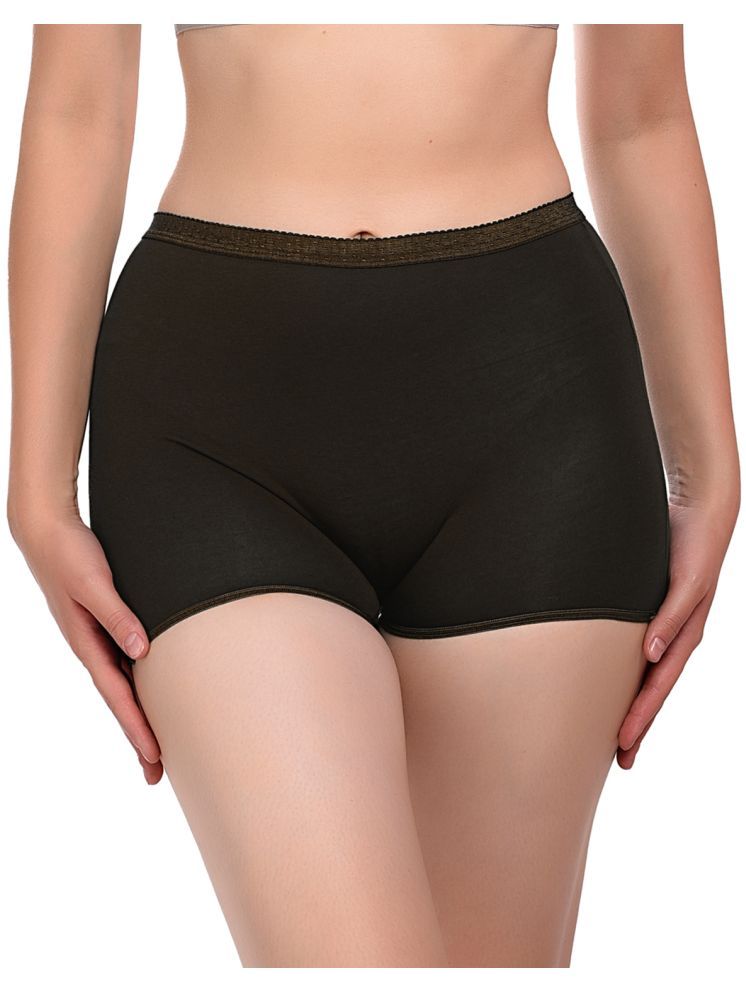     			Madam Pack of 1 Cotton Lycra Boy Shorts For Women ( Dark Grey )