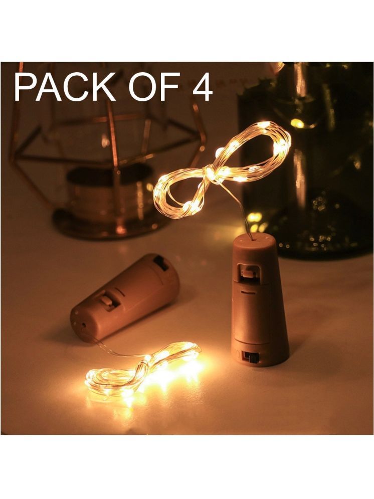     			ZESTRUM Gold 3M Cork light ( Pack of 4 )