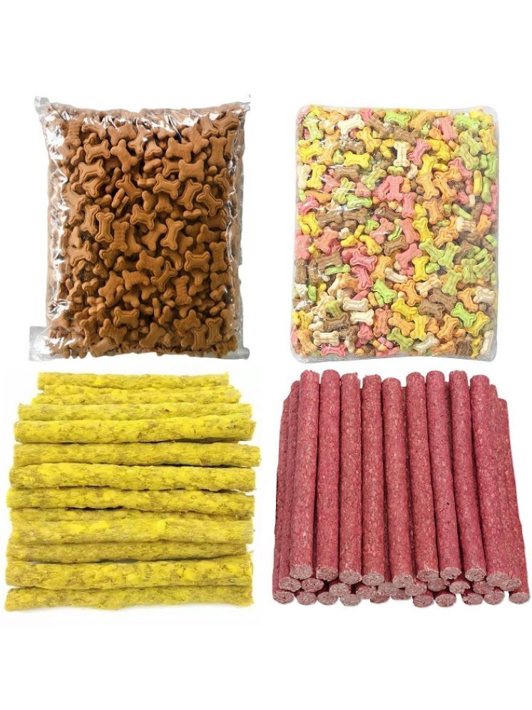     			4 Mix Dog Munchy Stick 400Gm and Cocoa & Mix Flavor Dog Biscuit 300Gm Combo Pack