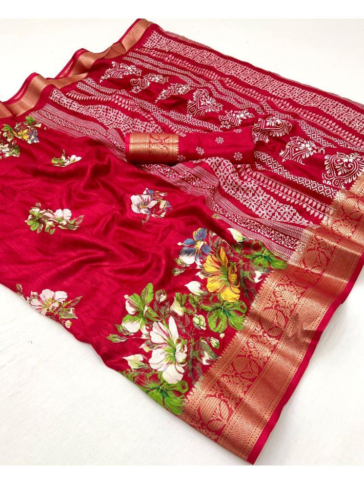     			Arkia Pack of 1 Georgette Embellished Saree With Blouse Piece ( Red )