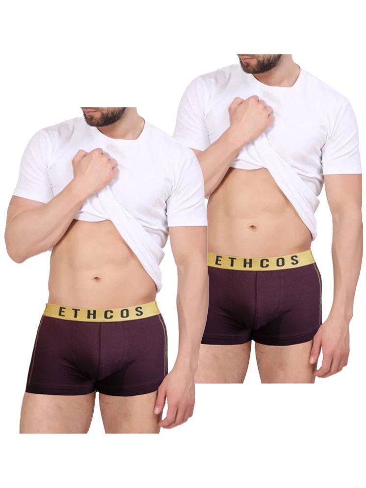     			ETHCOS Pack of 2 Modal Trunks For Men's ( Maroon )