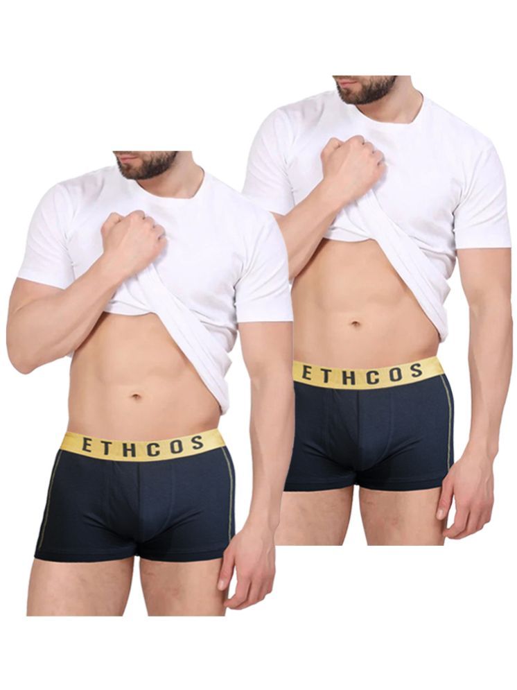     			ETHCOS Pack of 2 Modal Trunks For Men's ( Navy Blue )