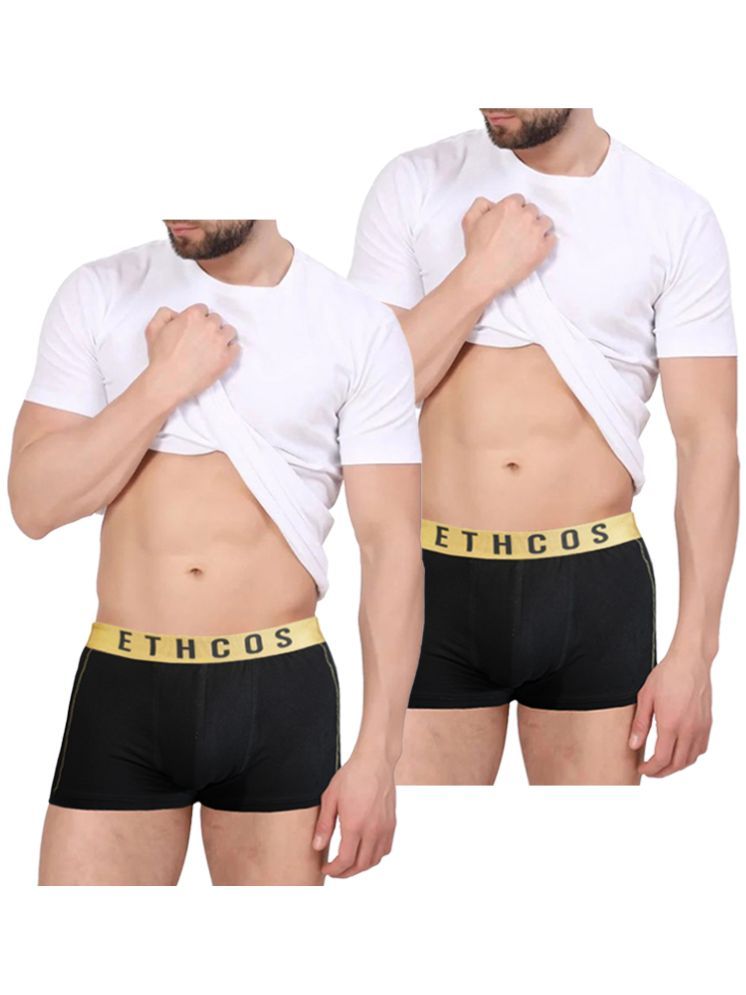     			ETHCOS Pack of 2 Modal Trunks For Men's ( Black )