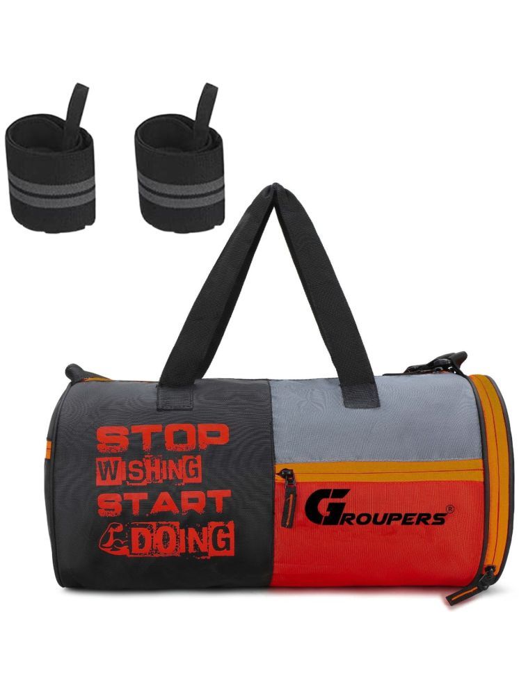     			GROUPERS Polyester BLACK 25 Ltrs Gym Bag