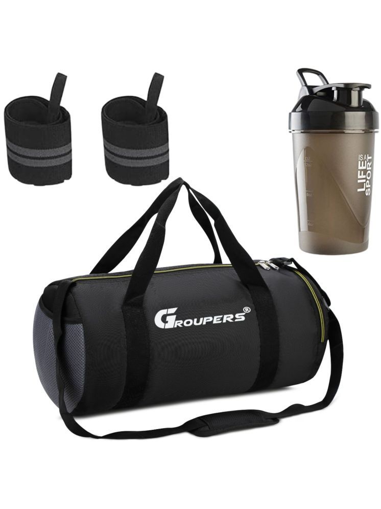     			GROUPERS Polyester BLACK 25 Ltrs Gym Bag