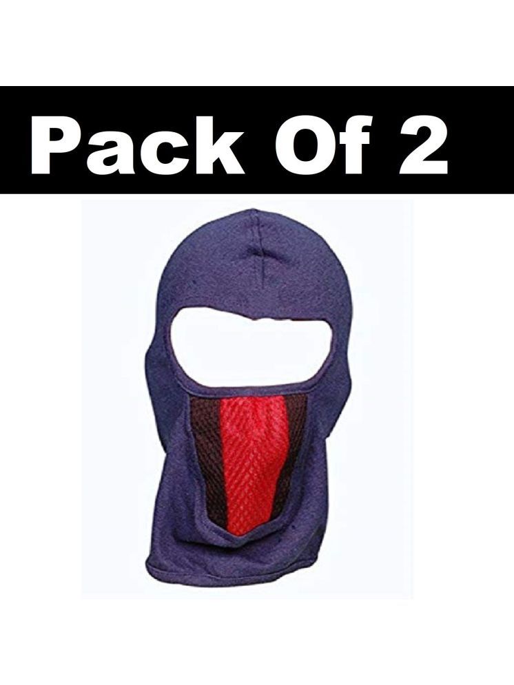     			H-STORE Blue Solid Cotton Face Cover