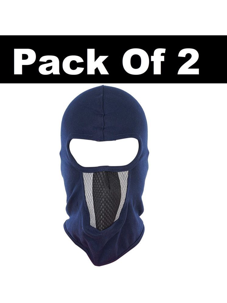     			H-STORE Blue Solid Cotton Face Cover