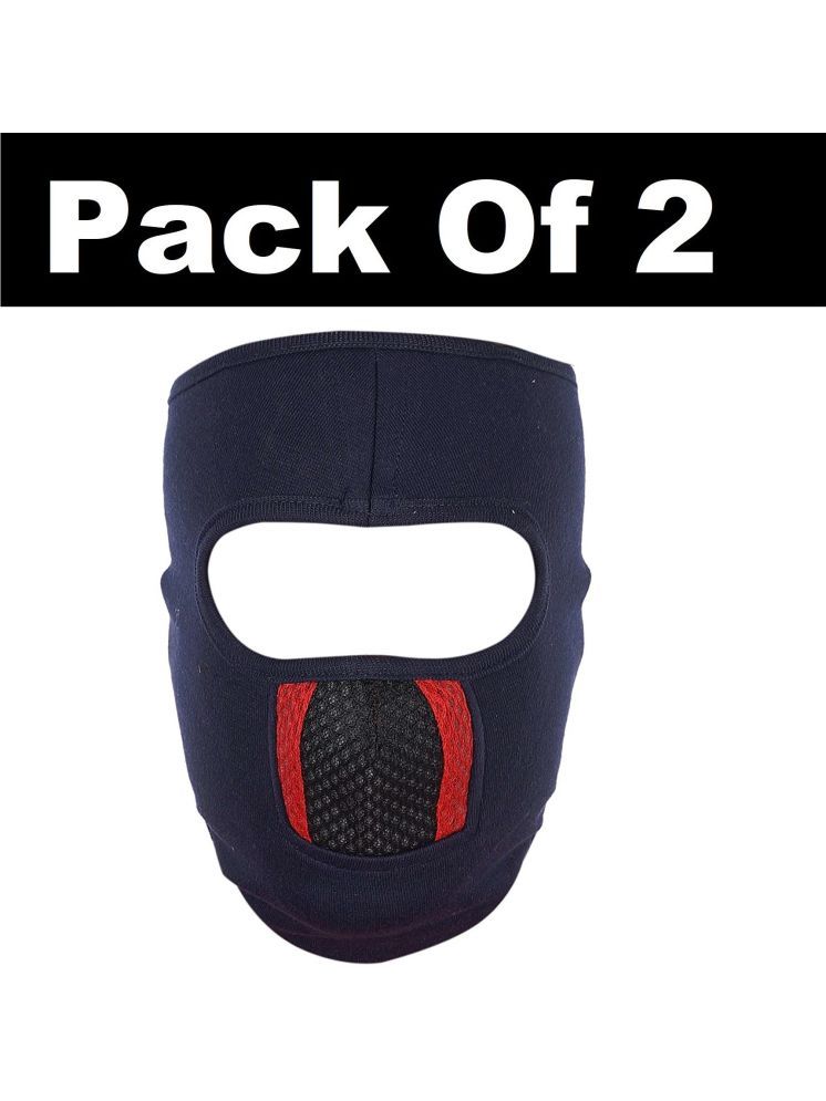     			H-STORE Blue Solid Cotton Face Cover