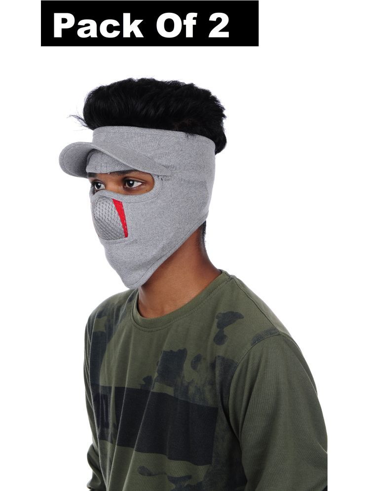     			H-STORE Gray Solid Cotton Face Cover