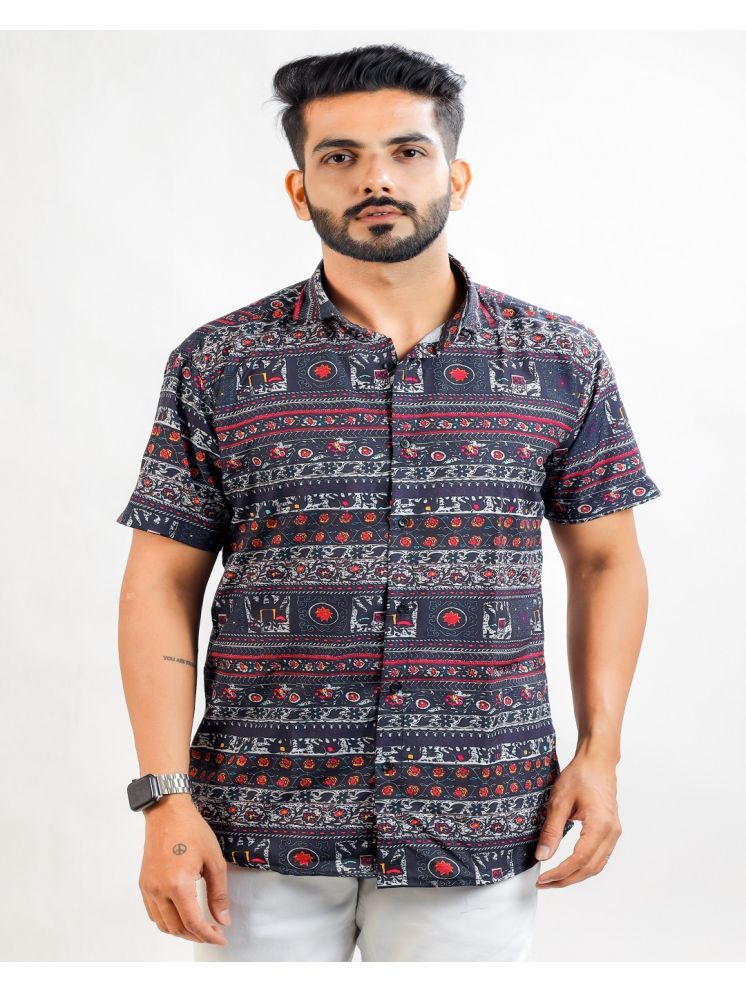     			HARPITA Cotton Blend Regular Fit Printed Half Sleeves Men's Casual Shirt - Multicolor ( Pack of 1 )