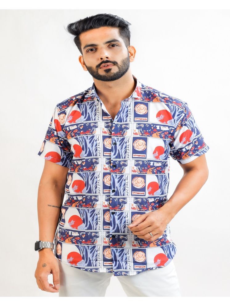     			HARPITA Cotton Blend Regular Fit Printed Half Sleeves Men's Casual Shirt - Multicolor ( Pack of 1 )