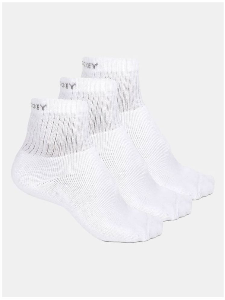     			Jockey Pack of 3 Men's Cotton Ankle Length Socks ( White )