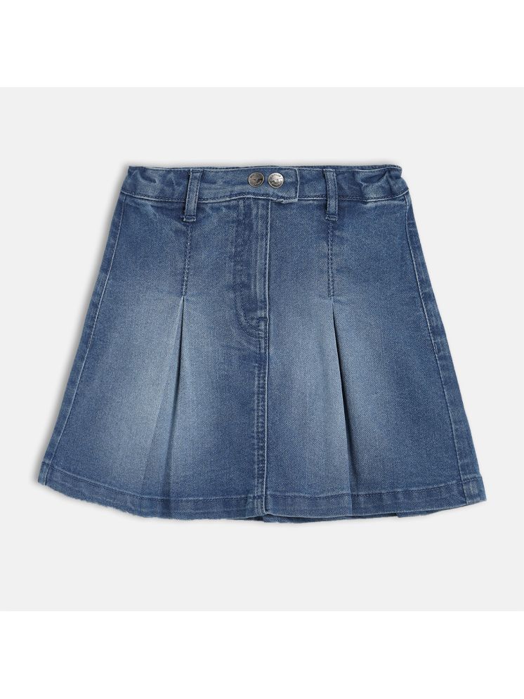     			MINI KLUB Pack of 1 Girls Cotton A-Line Skirt ( Light Blue )