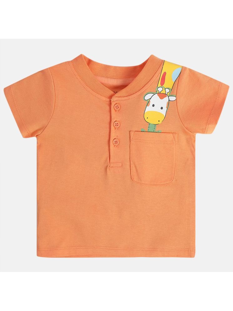     			MINI KLUB Pack of 1 Baby Boys Cotton T-Shirt ( Orange )