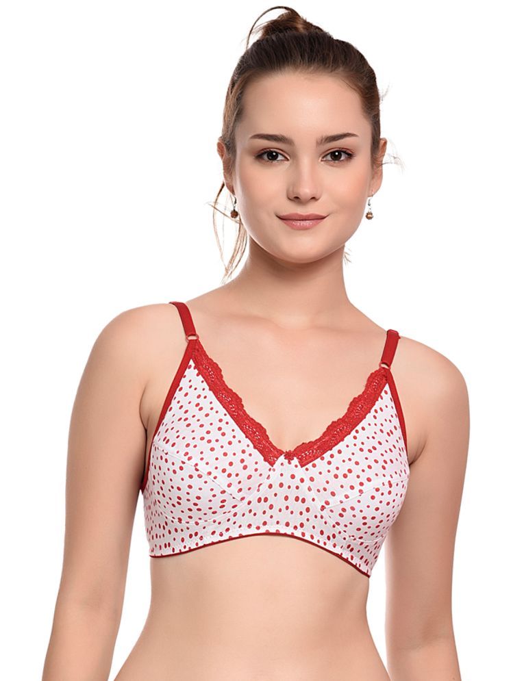     			Madam Pack of 1 Cotton Non Padded Everyday Bra For Women ( Red )