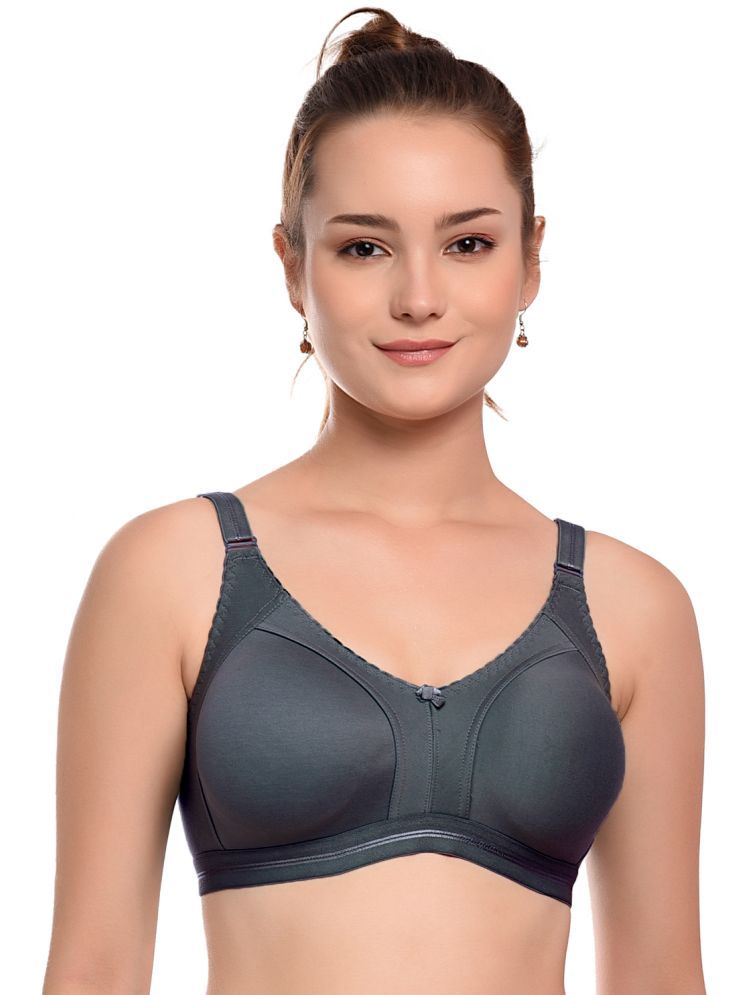     			Madam Pack of 1 Lycra Heavily Padded Everyday Bra For Women ( Dark Grey )