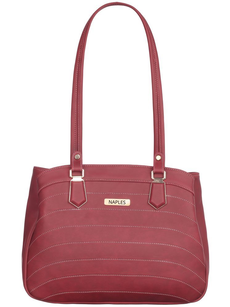     			Naples Shoulder Bag PU Set of 1 ( Maroon )