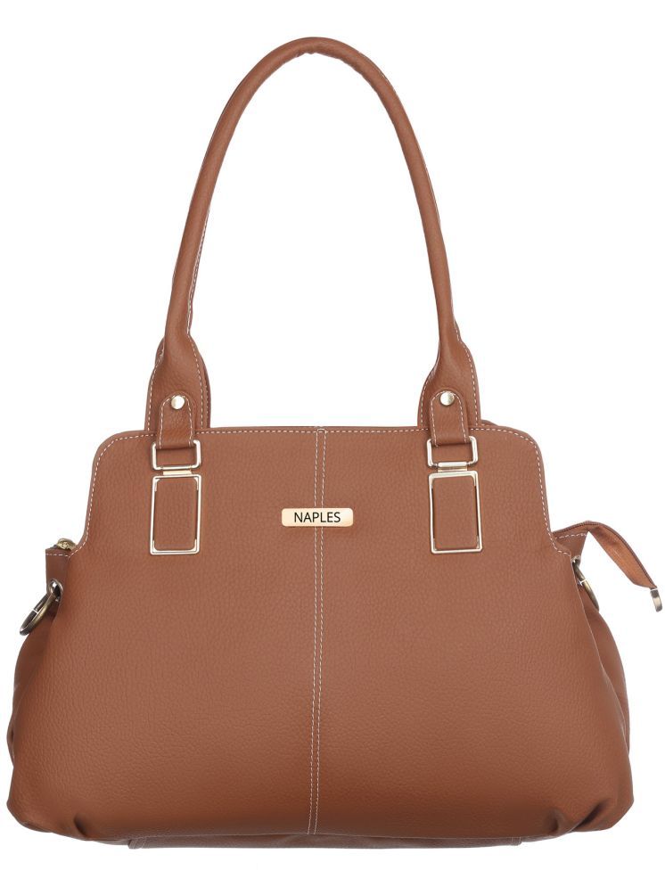     			Naples Shoulder Bag PU Set of 1 ( Tan )