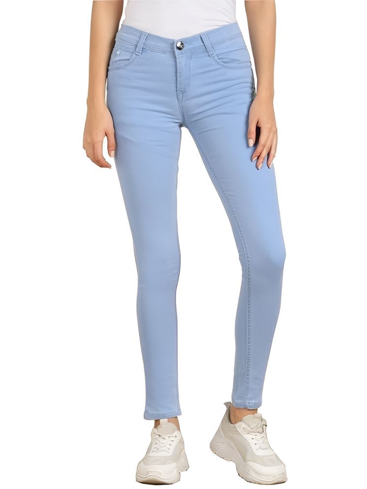     			REBORN - Light Blue Denim Skinny Fit Women's Jeans ( Pack of 1 )