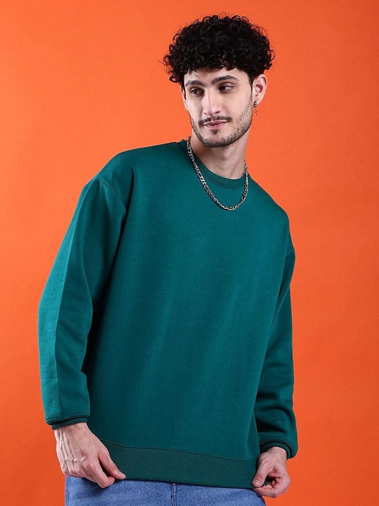     			The Indian Garage Co. Polyester Round Neck Men's Sweatshirt - Green ( Pack of 1 )