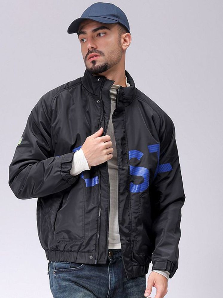     			The Indian Garage Co. Polyester Men's Quilted & Bomber Jacket - Black ( Pack of 1 )