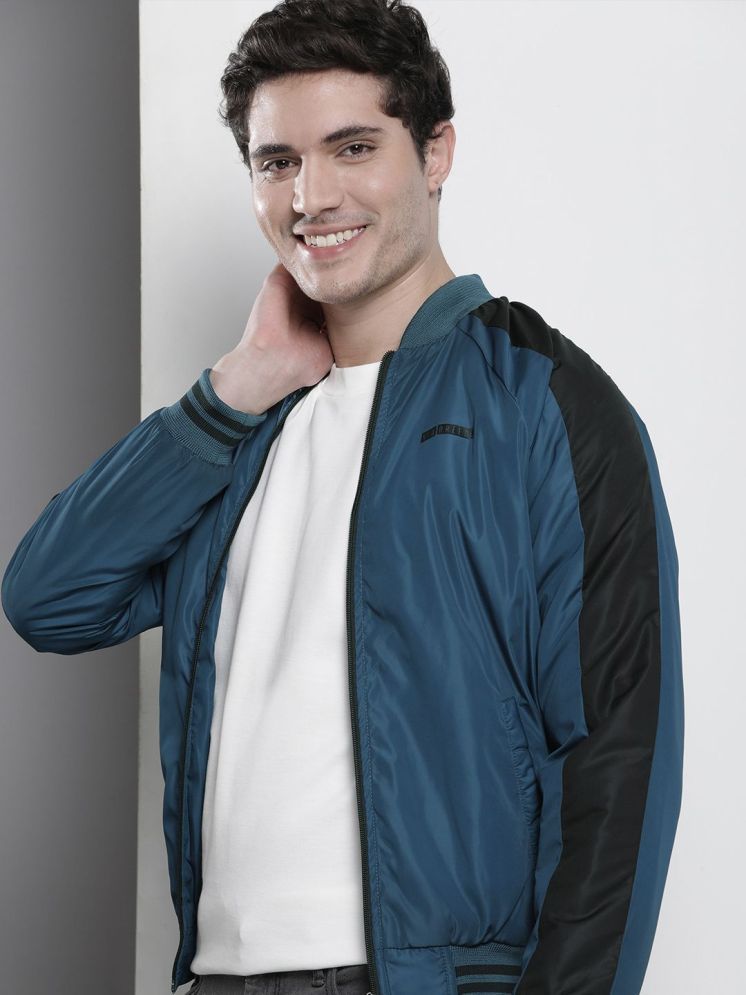     			The Indian Garage Co. Polyester Men's Quilted & Bomber Jacket - Teal ( Pack of 1 )