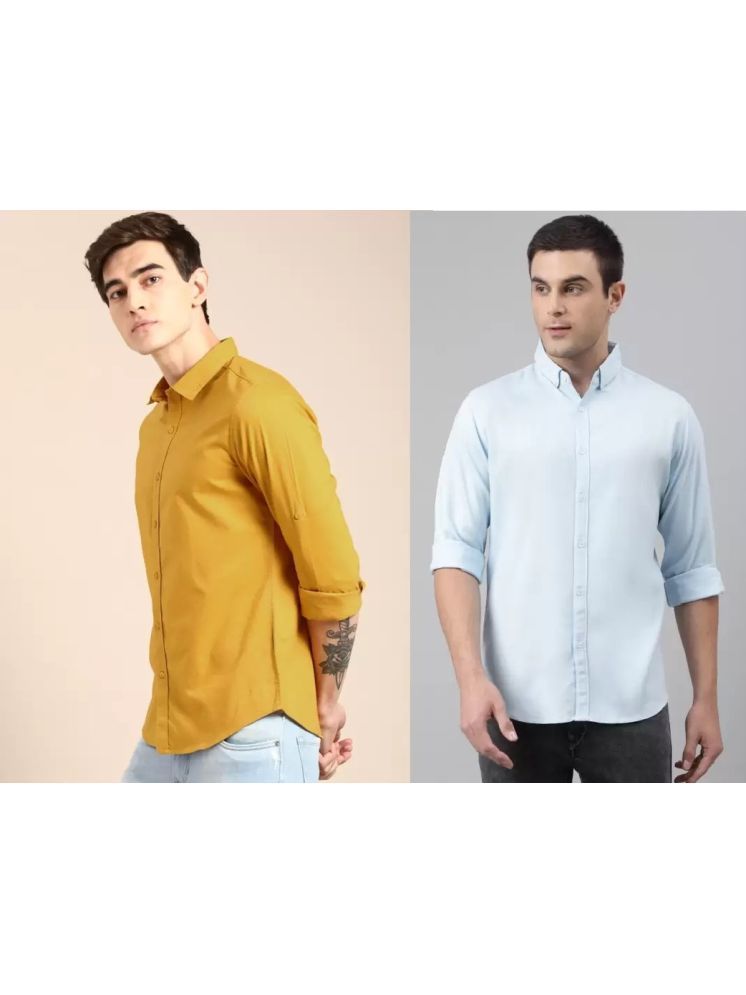     			balino Poly Cotton Regular Fit Solids Full Sleeves Men's Casual Shirt - Multi ( Pack of 2 )