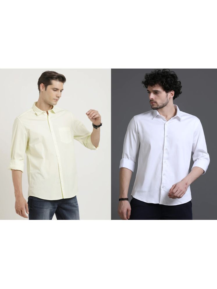     			balino Poly Cotton Regular Fit Solids Full Sleeves Men's Casual Shirt - Multi ( Pack of 2 )