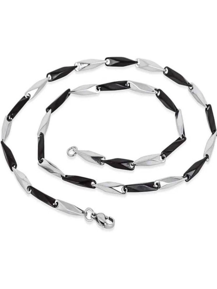     			db enbloc Oxidized Silver Chain ( Set of 1 )