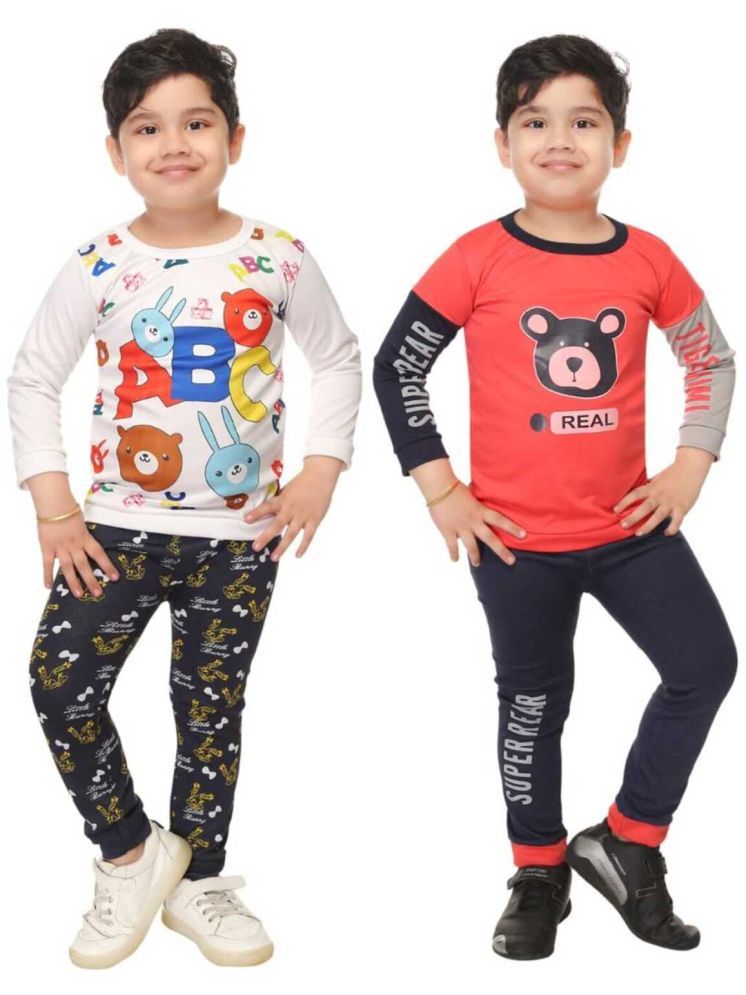     			s muktar garments Pack of 2 Baby Boys Cotton Blend T-Shirts & Pants Set ( Multicolor )