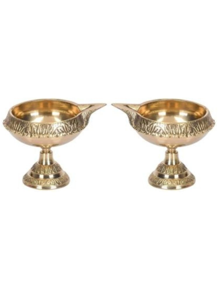     			Art N Hub Brass Table Diya - Pack of 2