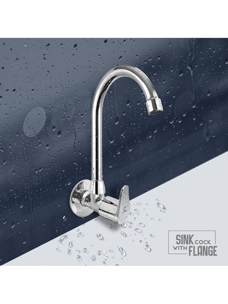     			Cossimo Aura Zinc Alloy Wall Mounted Sink Cock Tap Zinc Kitchen Sink Tap (Sink Cock)