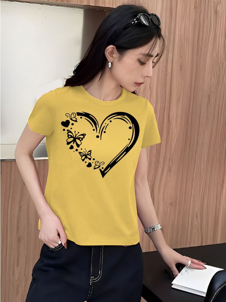     			Kintu Parantu Mustard Polyester Tees - Single