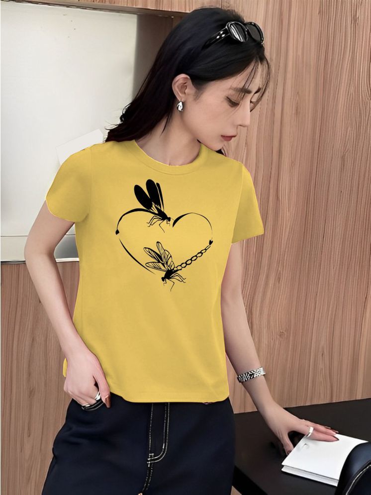     			Kintu Parantu Mustard Polyester Tees - Single