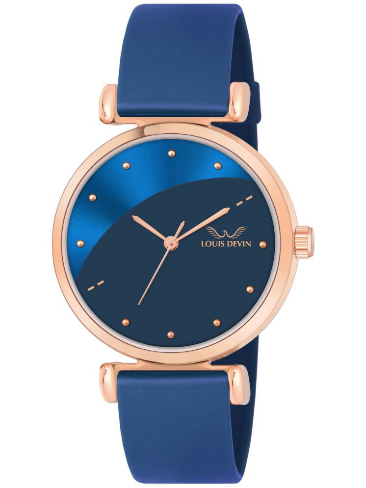     			LOUIS DEVIN Blue Silicon Analog Womens Watch