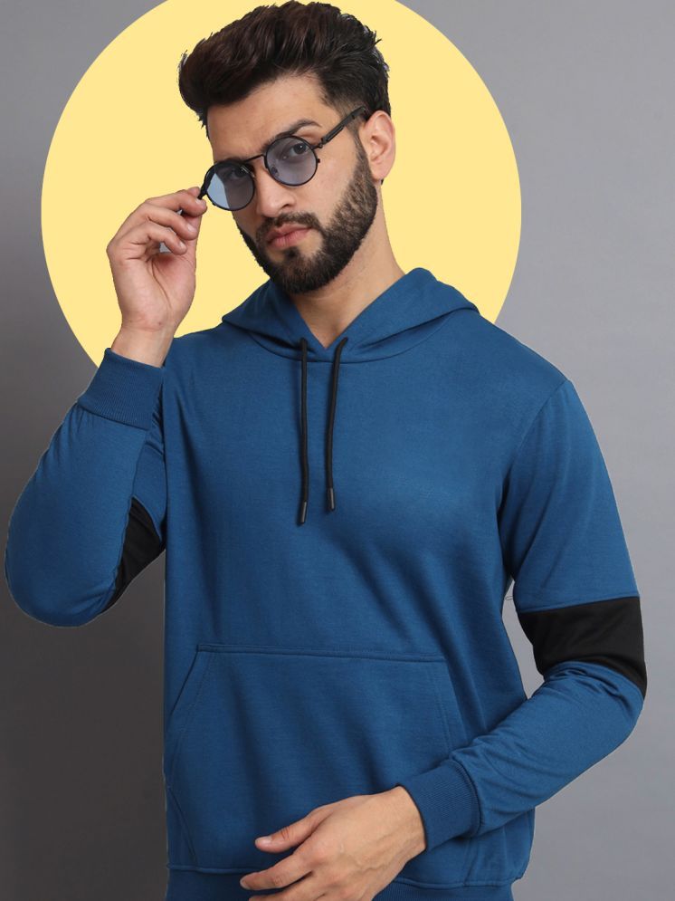     			RELANE Fleece Hooded Men's Sweatshirt - Teal ( Pack of 1 )