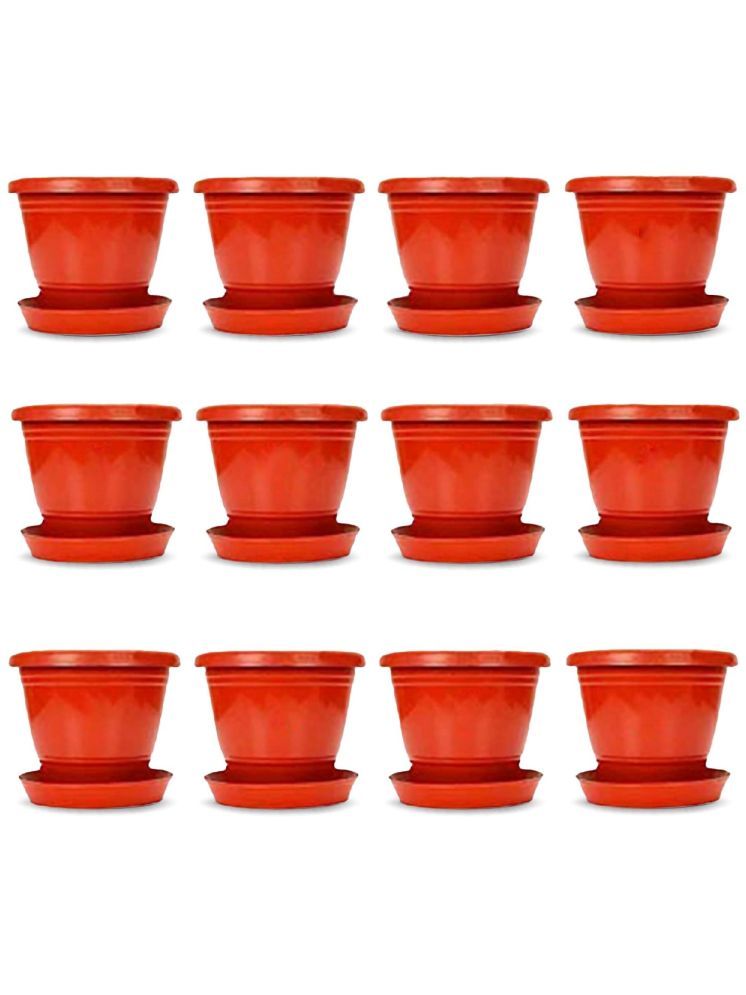     			10Club Red Plastic Nursery Pot ( Pack of 12 )