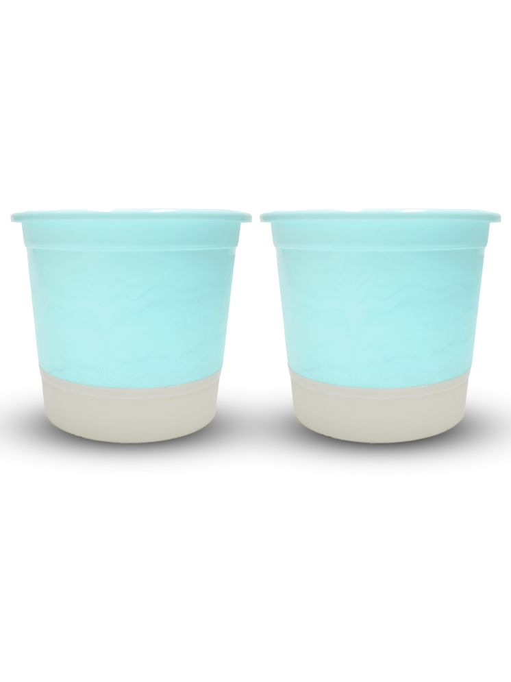     			10Club Sky Blue Plastic Flower Pot ( Pack of 1 )