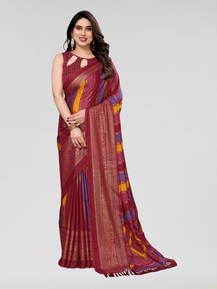     			BLEESBURY Pack of 1 Chiffon Printed Saree With Blouse Piece ( Multicolor4 )