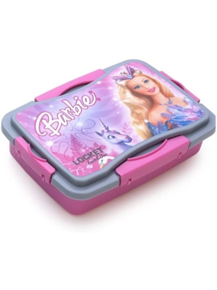     			BRANZY Locket lunch box Barbie Plastic Lunch Box 1 - Container ( Pack of 1 )