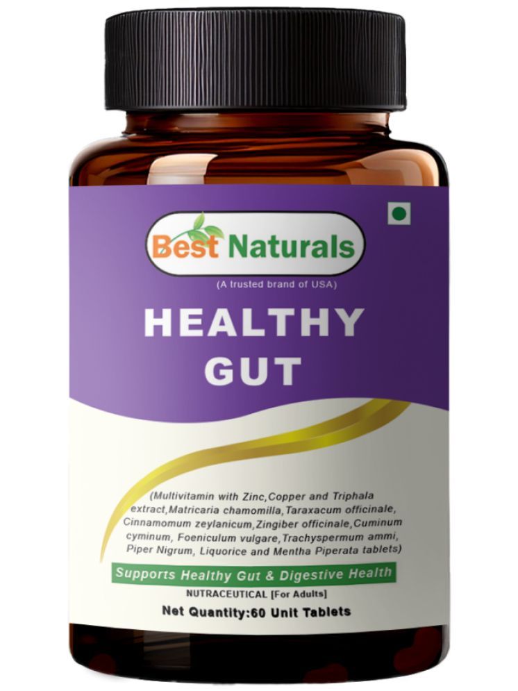     			Best Naturals Healthy Gut Tablet with Triphala, Chamomile & Peppermint, Ginger & Dandelion Root 60 No.s