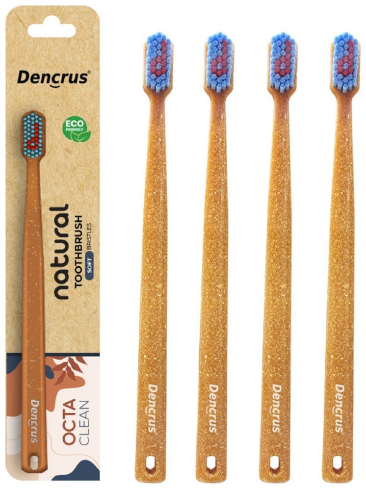     			Dencrus Octa Clean Ultra-Soft Bristles Toothbrush Octagonal Handle Pack of 4