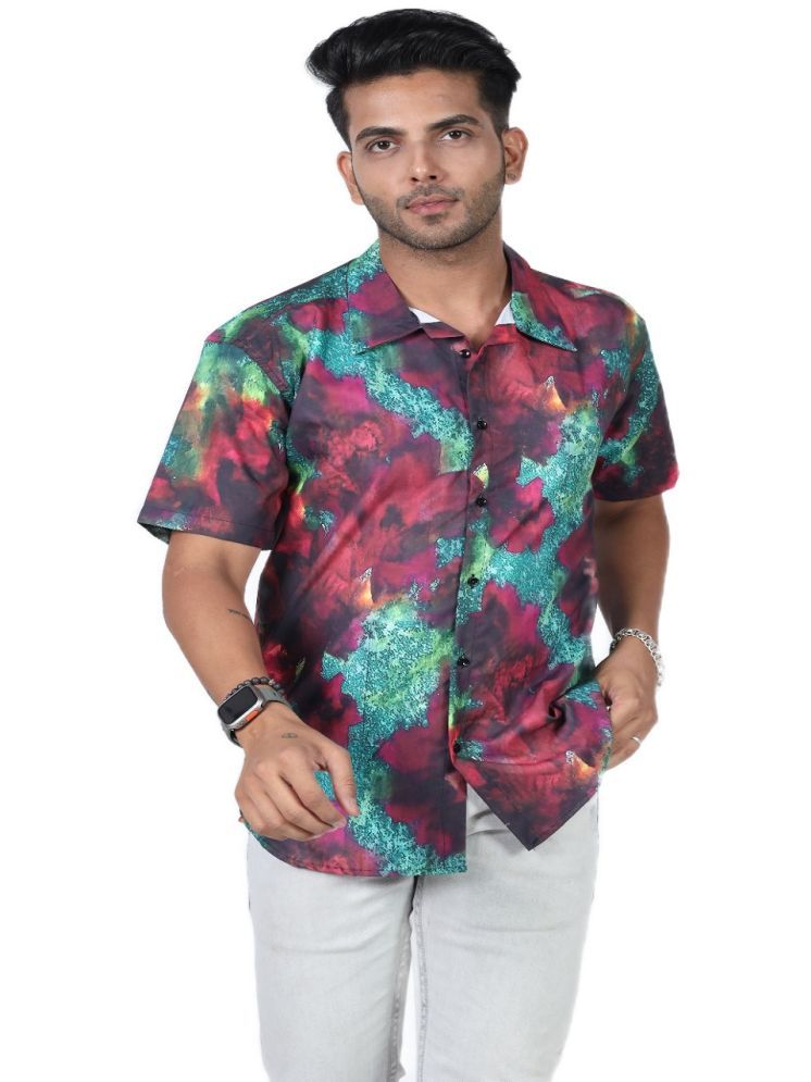     			HARPITA Elastane Regular Fit Printed Half Sleeves Men's Casual Shirt - Multicolor ( Pack of 1 )