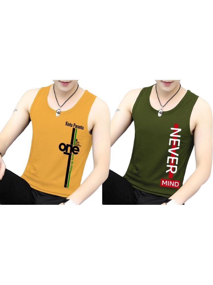     			Kintu Parantu Pack of 2 Polyester Gym Vest For Men ( Multicolor2 )