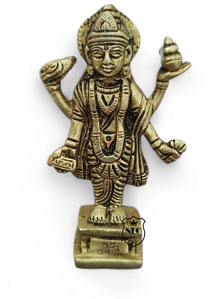     			Neo Classic Brass Lord Dhanvantri Idol ( 12.5 cm )