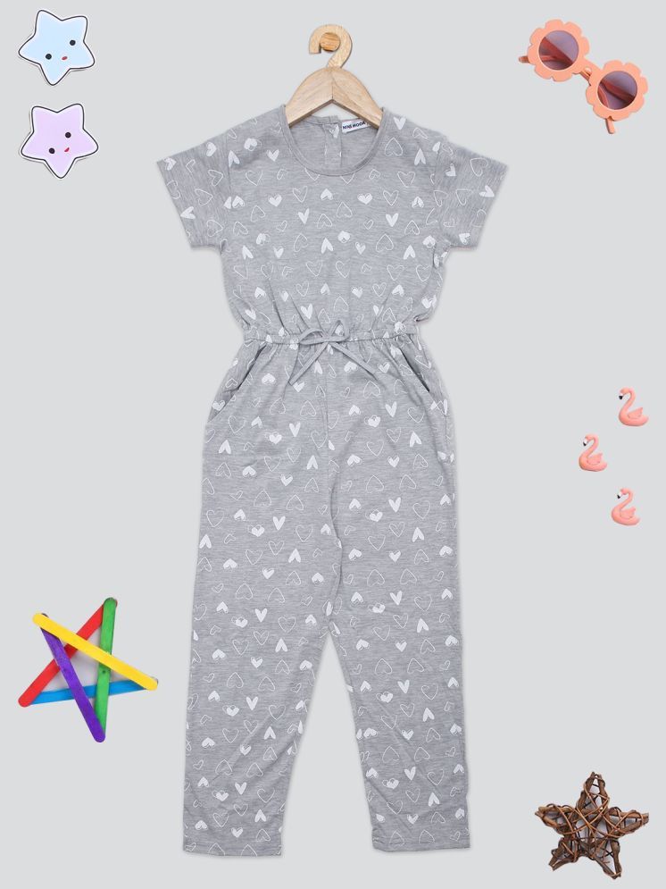     			PAMPOLINA Baby Girls Cotton Blend Jumpsuit ( Pack of 1 , Grey )